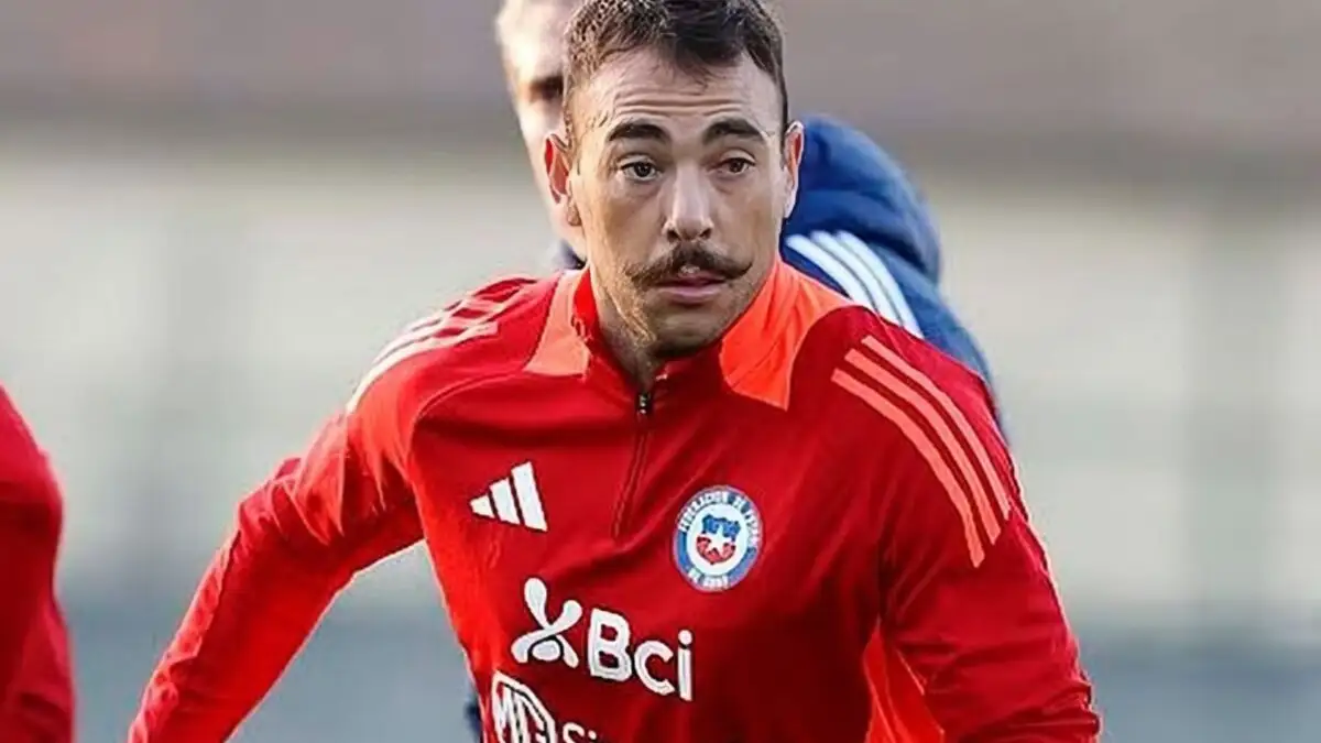 Matías Catalán durante un entrenamiento con la Selección Chilena.