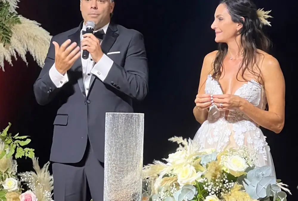 Fernando González y Luciana Aymar se casaron el pasado sábado.