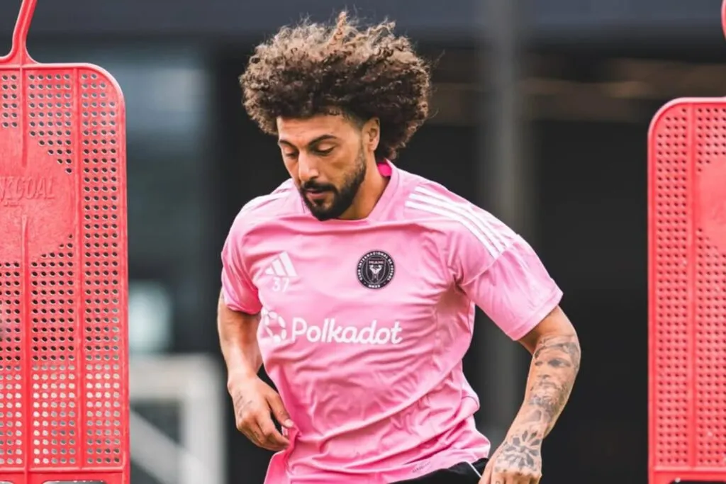 Maximiliano Falcón entrenando con el Inter Miami