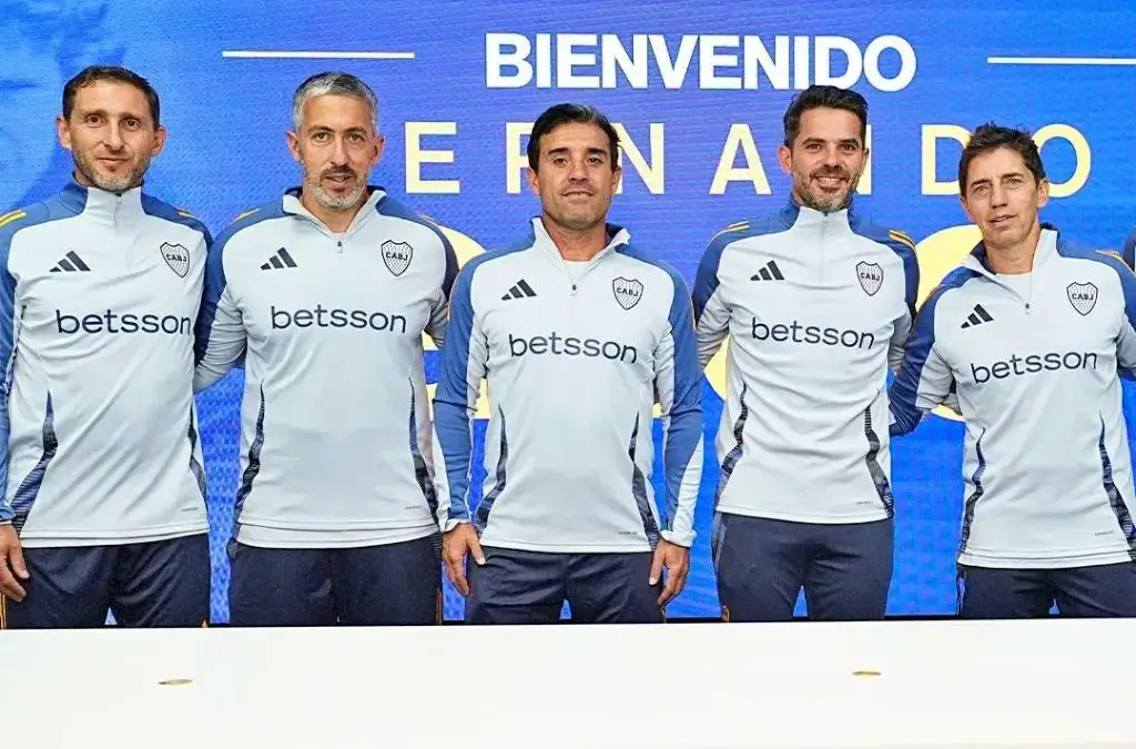 Cristián Muñoz y el nuevo cuerpo técnico de Boca Juniors.