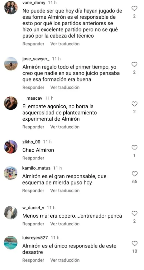 Críticas a Jorge Almirón