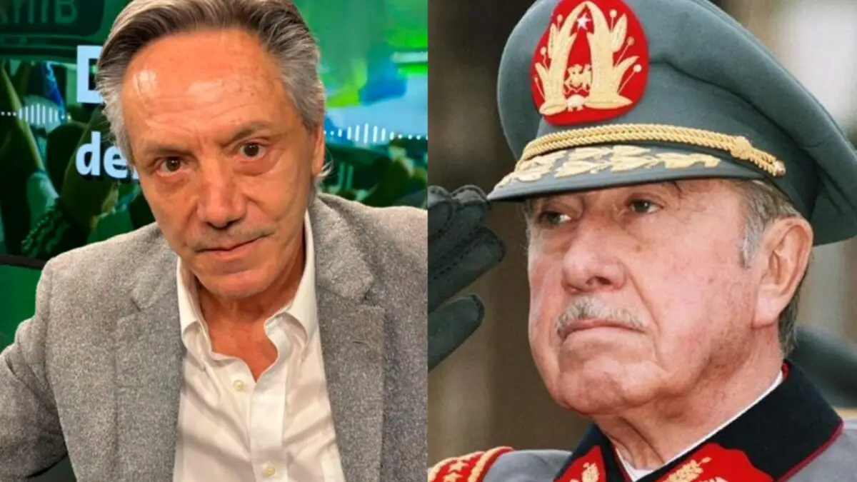 Peter Dragicevic y Augusto Pinochet.