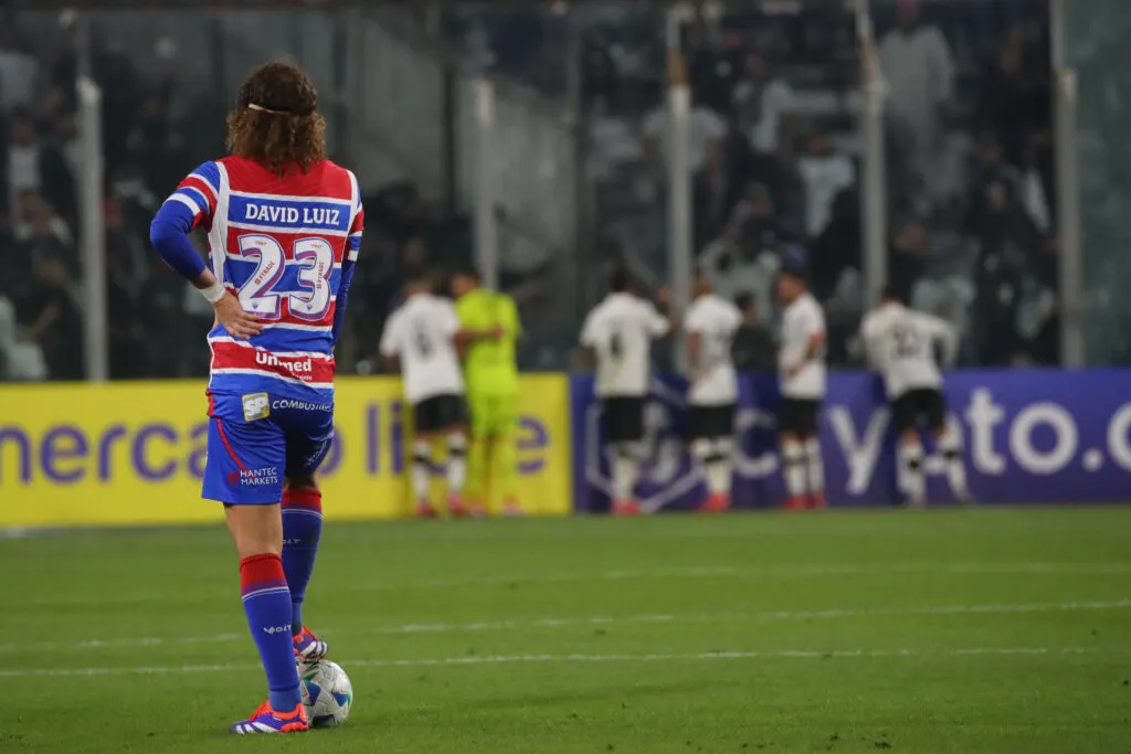 Futbol, Colo Colo vs Fortaleza. Fase de grupos, Copa Libertadores 2025. Jugadores de Fortaleza son fotografiados durante el partido de copa libertadores por el grupo E contra Colo Colo disputado en el estadio Monumental en Santiago, Chile. 10/04/2024 Jonnathan Oyarzun/Photosport Football, Colo Colo vs Fortaleza. Group stage, Copa Libertadores 2025. Fortaleza’s players are pictured during the copa libertadores match for group E against Colo Colo at the Monumental stadium in Santiago, Chile. 10/04/2024 Jonnathan Oyarzun/Photosport