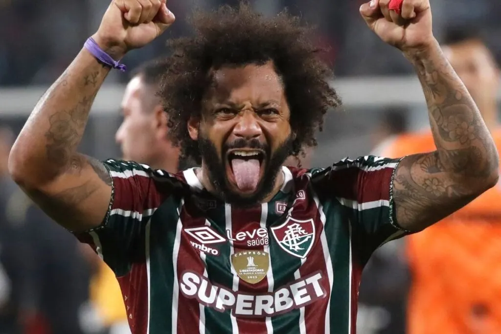 Primer plano a Marcelo celebrando el triunfo contra Colo-Colo.