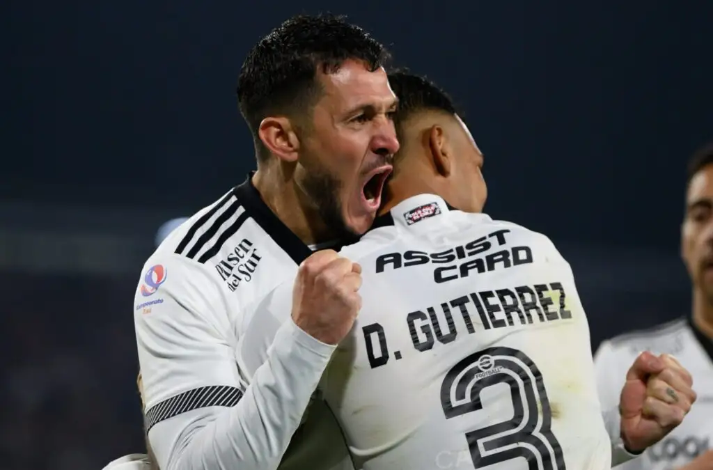Ramiro González celebrando su primer gol con la camiseta de Colo-Colo. | Créditos: Octavio Córdova.