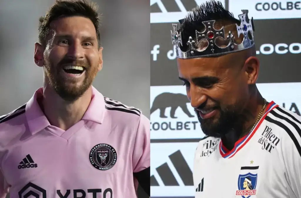Lionel Messi y Arturo Vidal