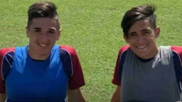 Fabio Cabral junto a Pablo Solari en las inferiores de Talleres