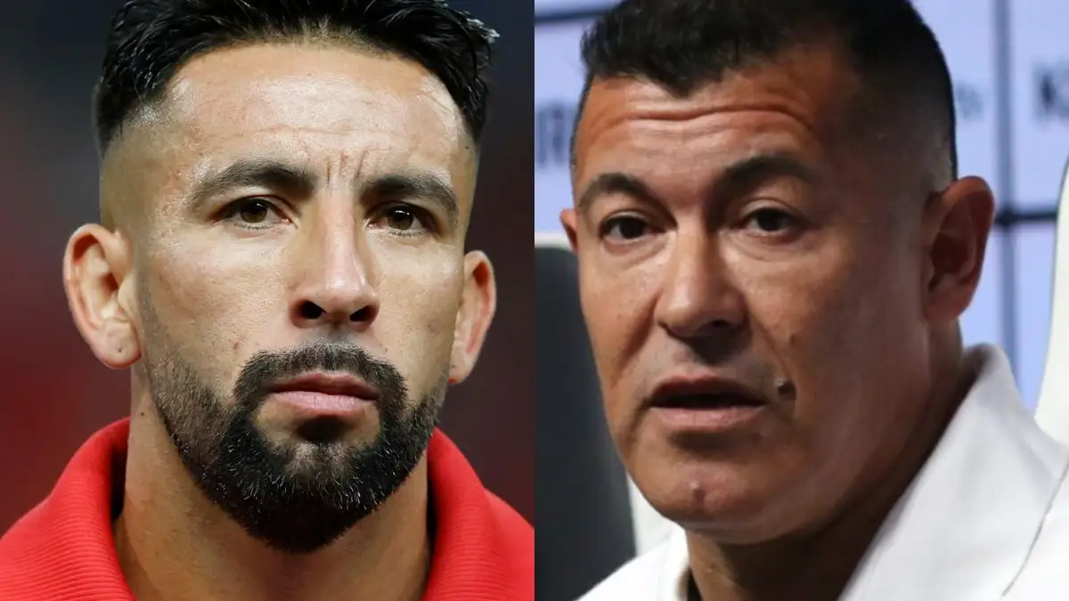 Jorge Almirón sobre Mauricio Isla, Créditos de la foto Agencia Aton y YouTube Colo-Colo