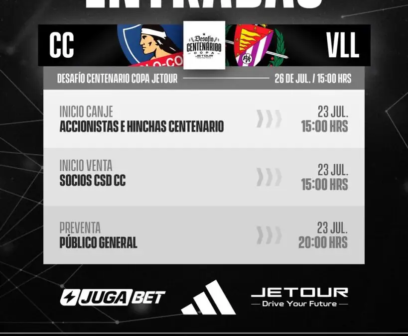 Colo-Colo anunció cambio de horario para el segundo amistoso ante Real Valladolid.