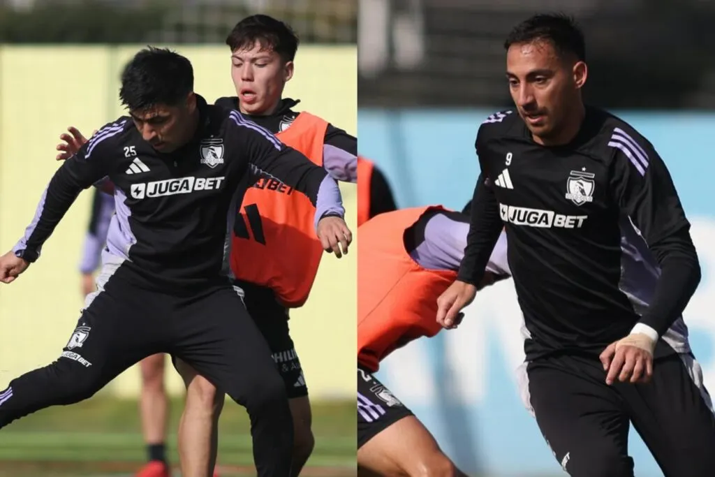 Tomás Alarcón y Javier Correa en sus retornos a los entrenamientos de Colo-Colo