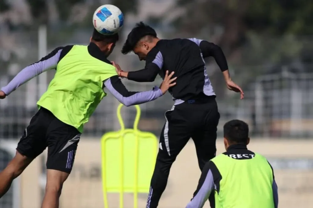 Entrenamiento de Colo-Colo en el Estadio Monumental.