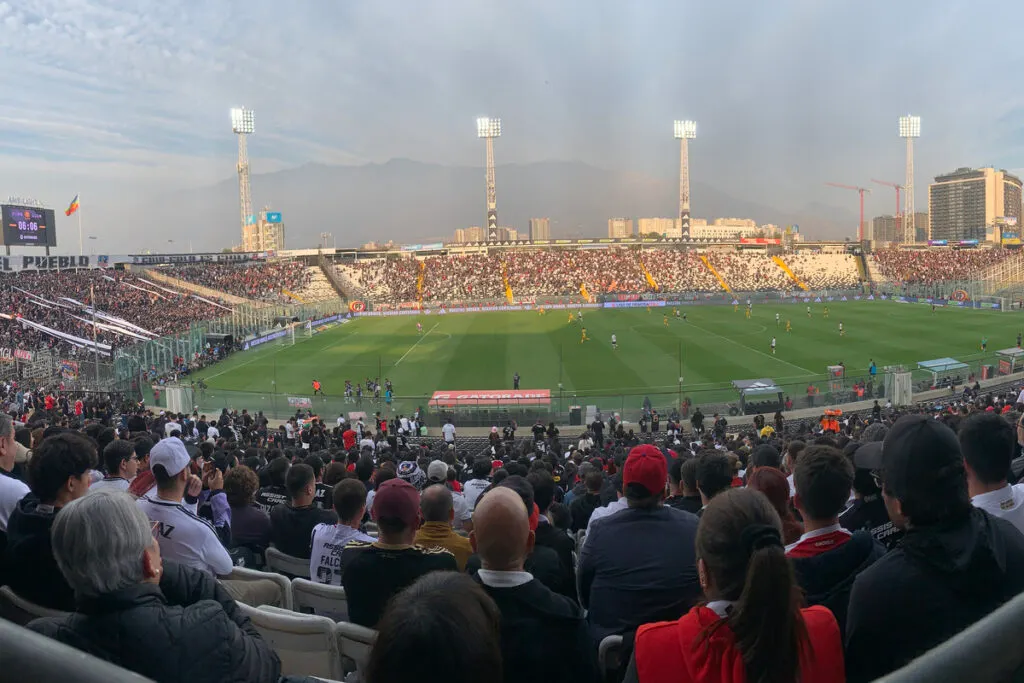Estadio Monumental durante el partido entre Colo-Colo y Coquimbo Unido por la fecha 9 de la Liga de Primera.