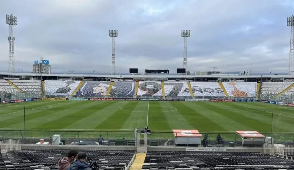 Mosaico utilizado en el Estadio Monumental para el partido frente a River Plate por la Copa Libertdores 2022.