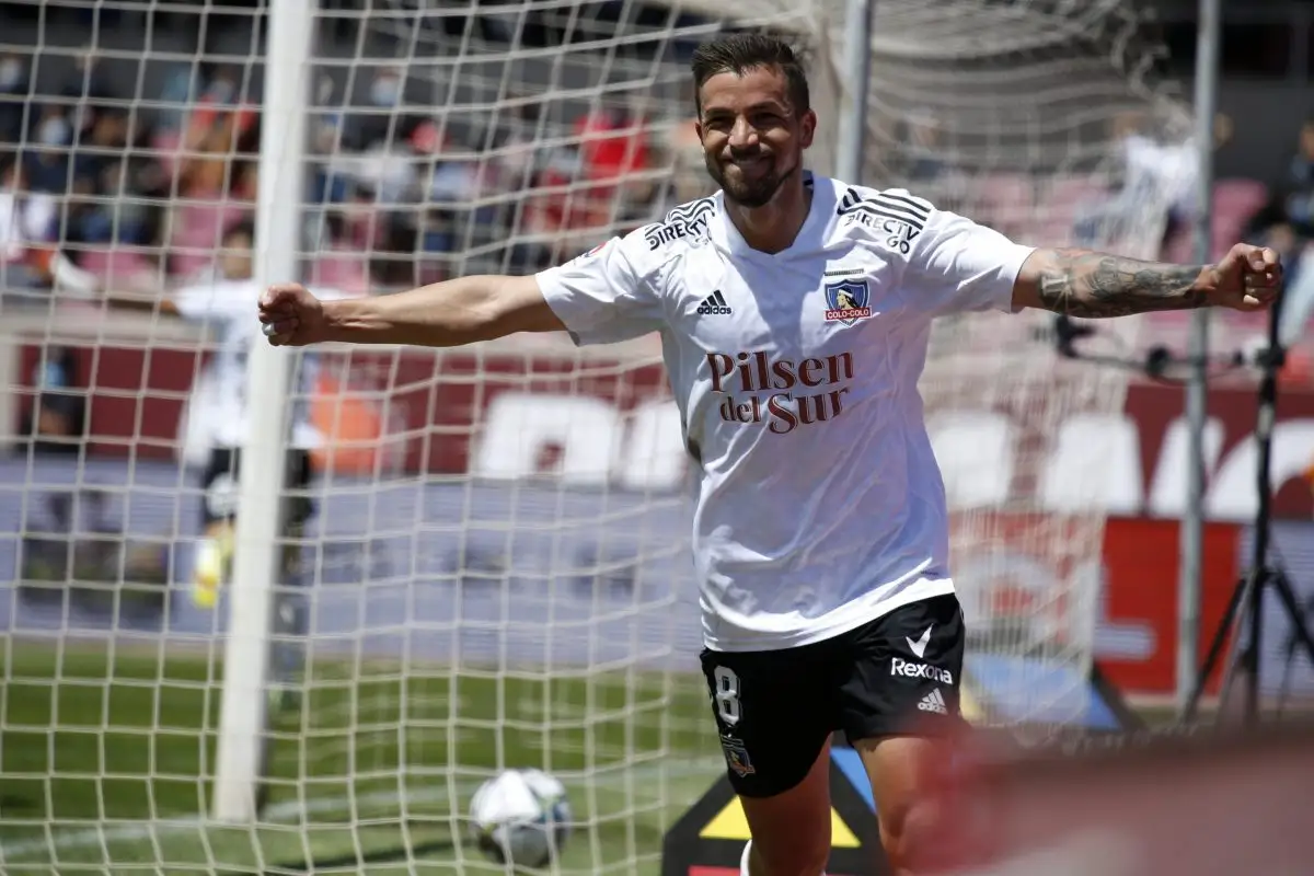 Gabriel Costa celebra su gol frente a La Serena
