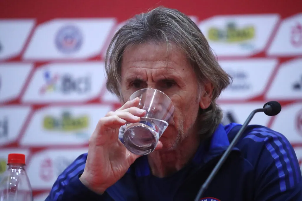 Futbol, Conferencia de prensa seleccion chilena. El entrenador de la selección chilena Ricardo Gareca realiza conferencia de prensa previo al partido contra Ecuador realizado en el la sede de la ANFP Santiago, Chile. 24/03/2025 Jonnathan Oyarzun/Photosport Football, Chilean national team press conference The coach of the Chilean team Ricardo Gareca holds a press conference prior to the match against Ecuador held at the ANFP headquarters in Santiago, Chile 24/03/2025 Jonnathan Oyarzun/Photosport