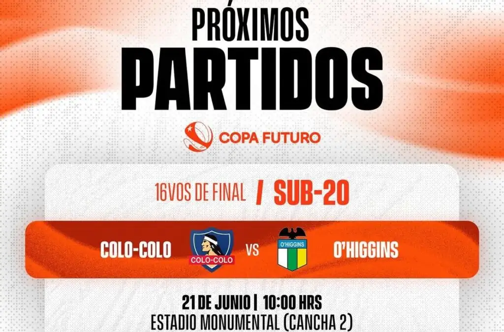 Colo-Colo Sub-20 recibirá este sábado 21 de junio a O’Higgins.
