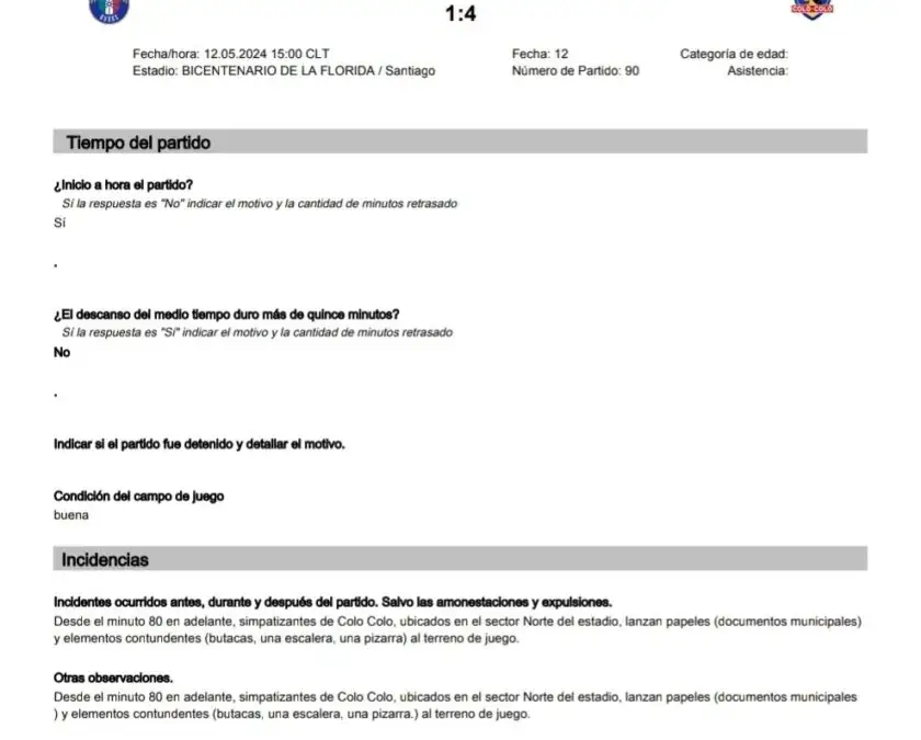 Informe arbitral de Juan Lara.