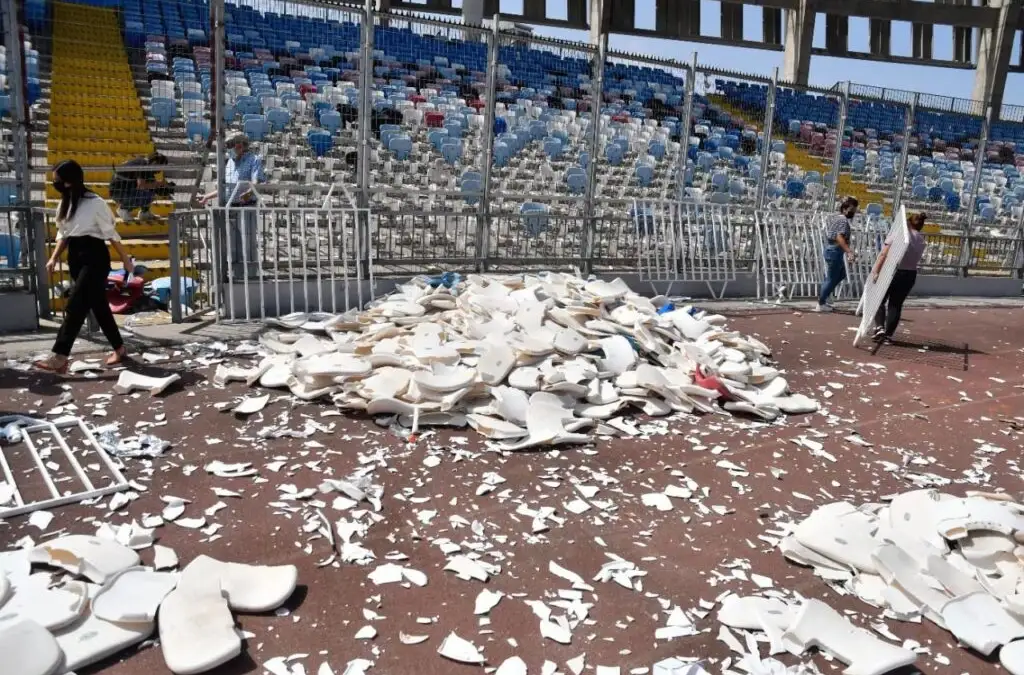 El Estadio Regional Calvo Bascuñán de Antofagasta tras el cotejo frente a Colo-Colo.