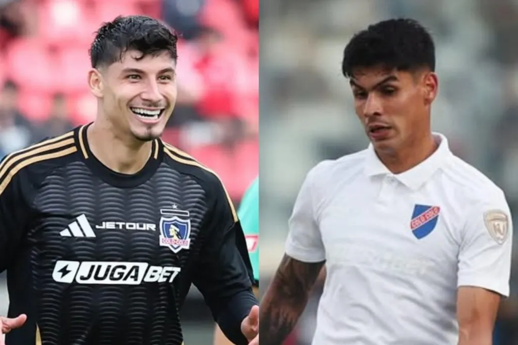 Alexander Oroz y Erick Wiemberg con la camiseta de Colo-Colo.