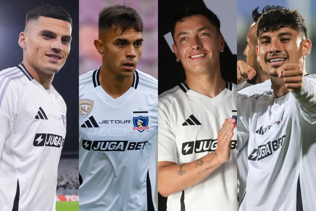 Primer plano de Lucas Cepeda, Vicente Pizarro, Cristián Zavala y Alexander Oroz.