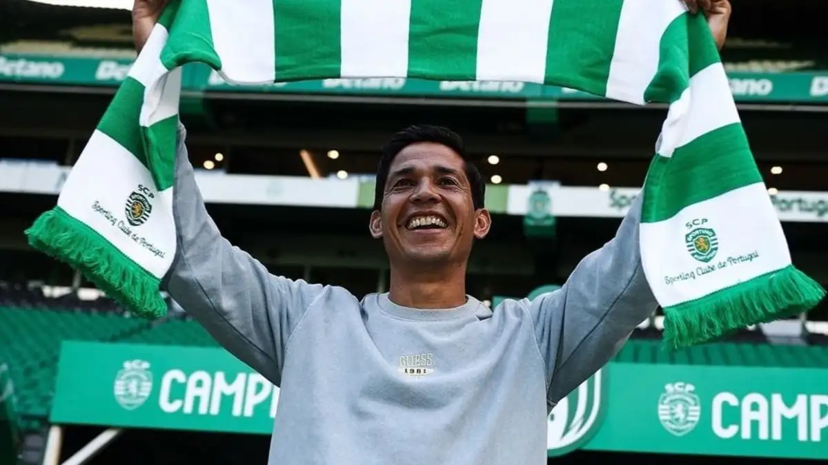 Matías Fernández visitó al Sporting de Lisboa.