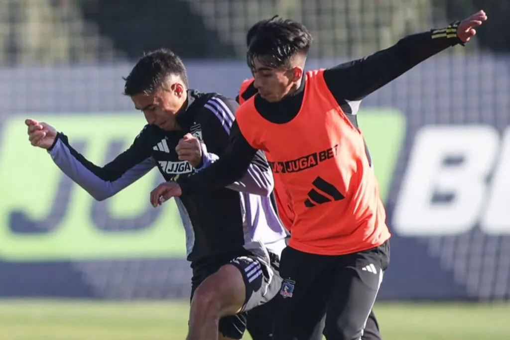 Villagra en el entrenamiento de Colo-Colo.
