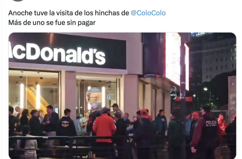 Captura de pantalla de tweet publicado por McDonalds Obelisco.