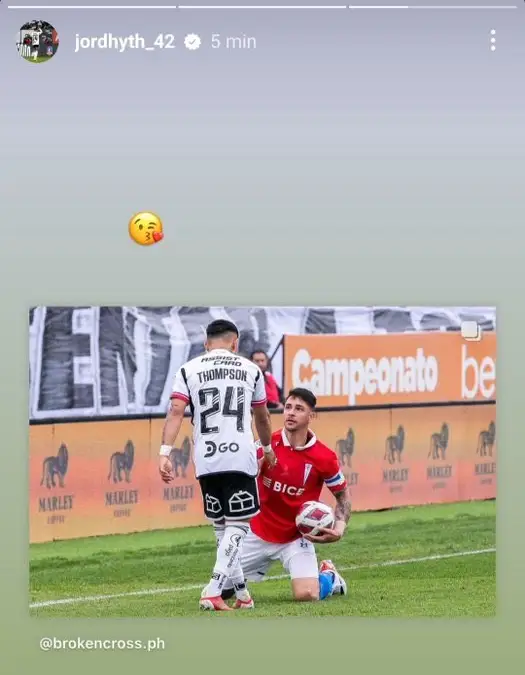 Captura de pantalla de publicación de Jordhy Thompson.