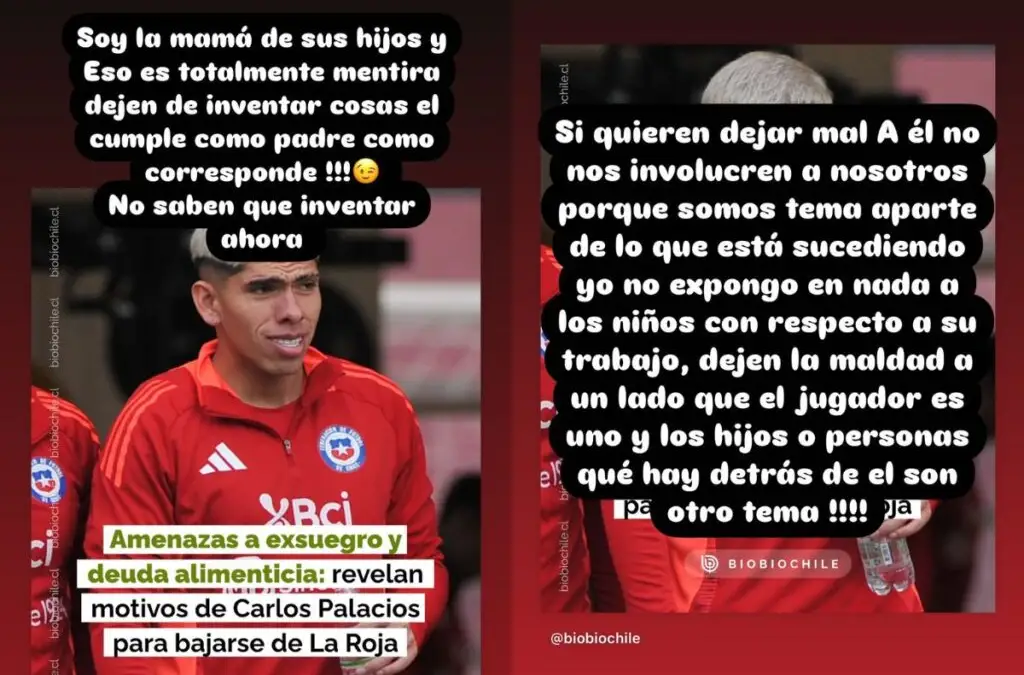 Ex pareja de Carlos Palacios a través de su cuenta de Instagram.