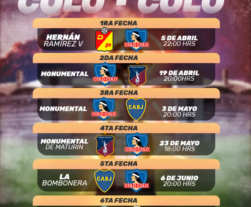 Horarios ajustados al cambio de hora que se realizará en Chile a partir del sábado 1 de abril*