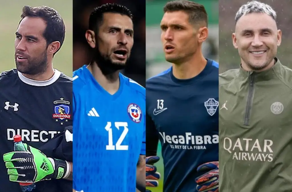 Claudio Bravo, Gabriel Arias, Matías Dituro y Keylor Navas con las opciones para reemplazar a Brayan Cortés.