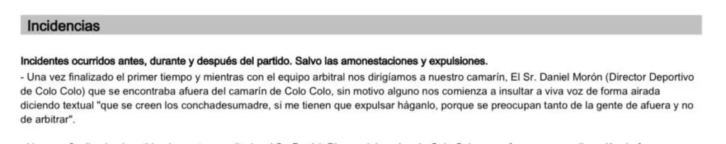 La denuncia de Nicolás Gamboa contra Daniel Morón.