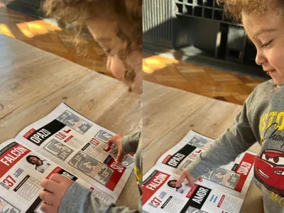 La tierna imagen del hijo de Maximiliano Falcón que hizo estallar de amor a los hinchas de Colo Colo