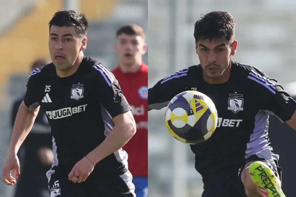 Tomás Alarcón y Erick Wiemberg con la camiseta de Colo-Colo.
