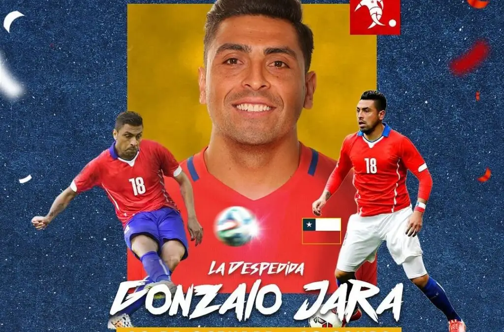 Partido de despedida de Gonzalo Jara será el 12 de octubre en el Estadio Bicentenario.