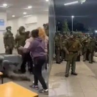 VIDEO | Familias de hinchas de Colo-Colo fallecidos viven tenso momento con Fuerzas Especiales en Clínica BUPA