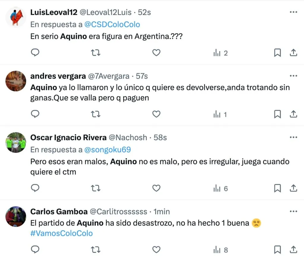 Comentario de hinchas