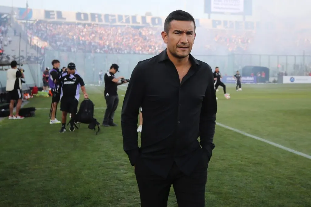 Víctor Rivero en el Estadio Monumental.
