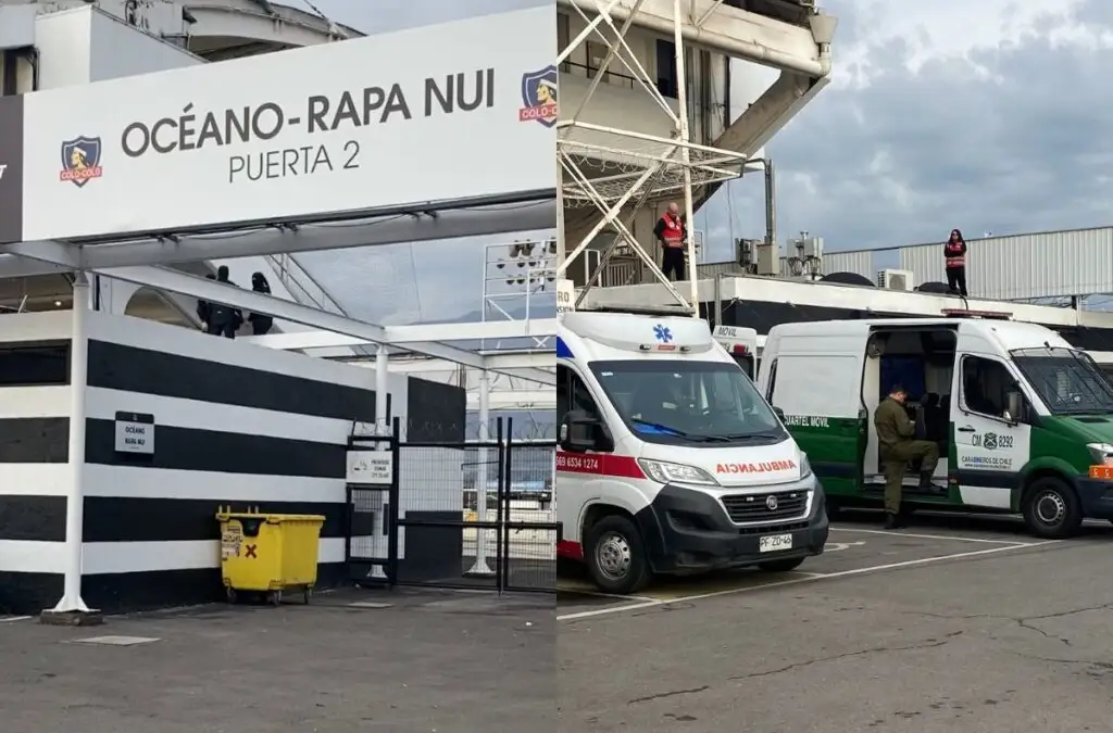 Colo-Colo dispuso de guardias de seguridad en los techos del Estadio Monumental.