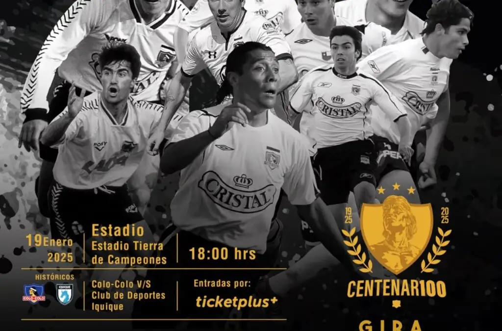 El anuncio oficial del duelo entre históricos de Colo-Colo y Deportes Iquique.