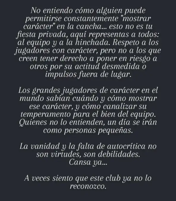 La publicación de la hija del mítico Mirko Jozic contra Vidal.