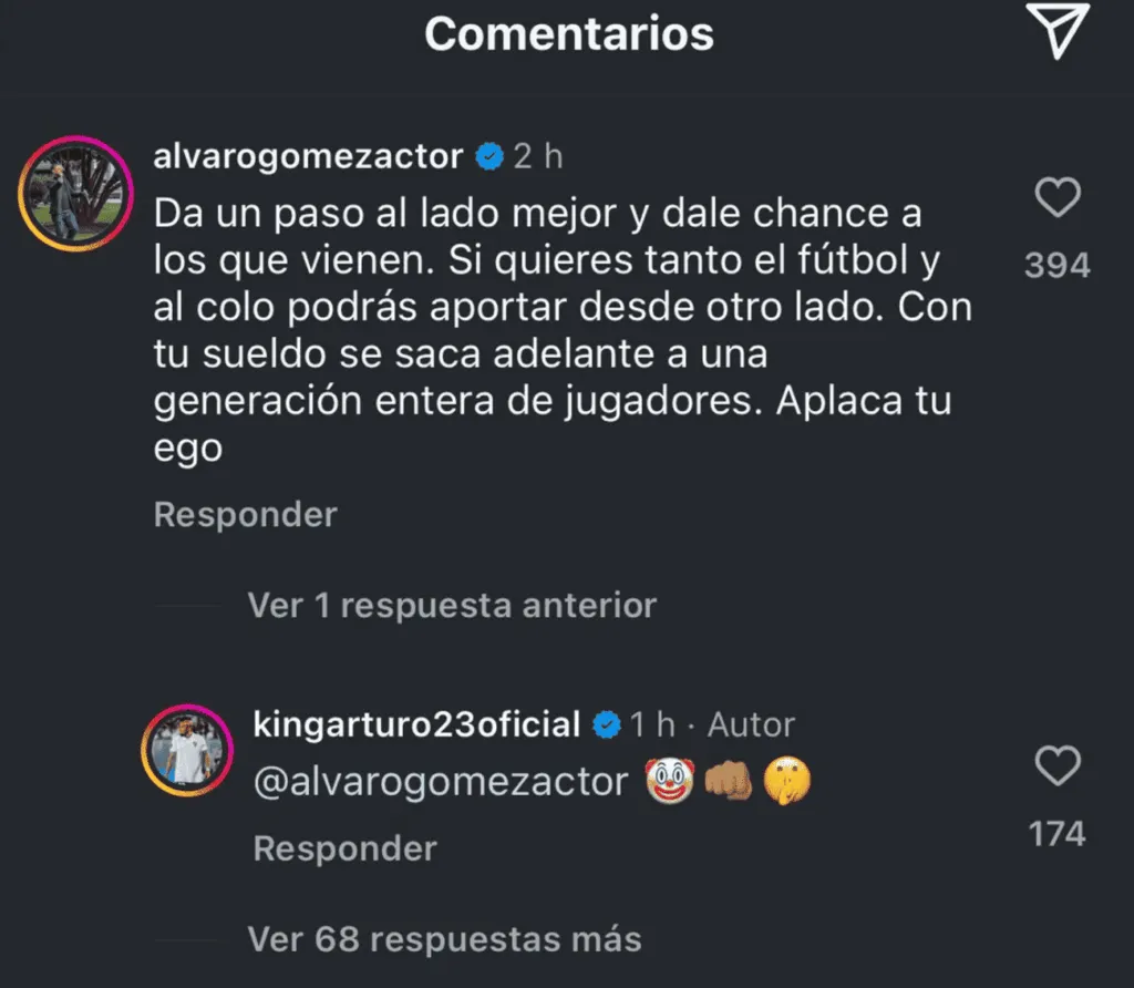 Así fue el cruce en redes sociales entre Álvaro Gómez y Arturo Vidal