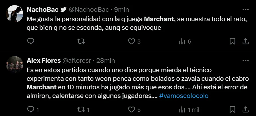 Comentarios sobre Marchant.