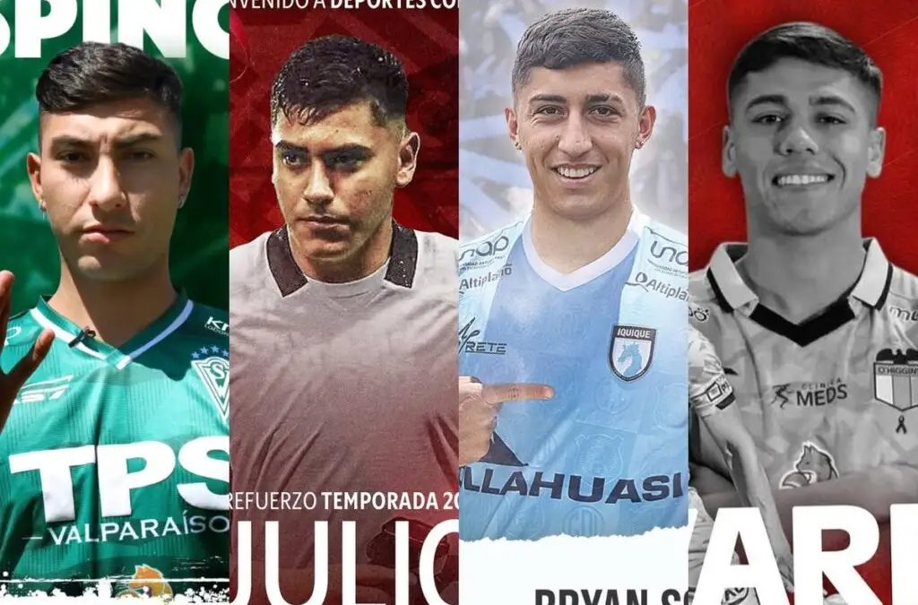 Ethan Espinoza, Julio Fierro, Brayan Soto y Pedro Navarro fueron cedidos de Colo-Colo.