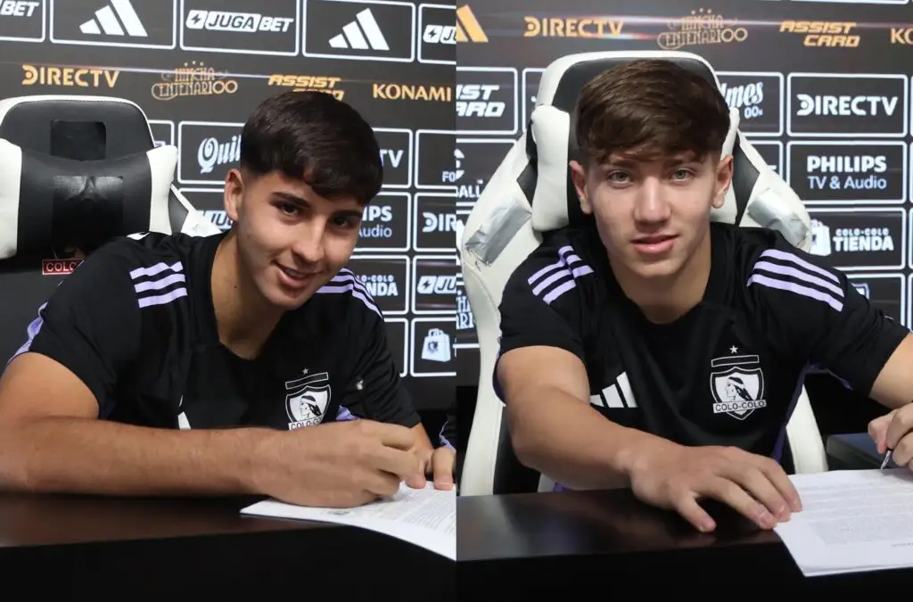 Vicente Martínez y Gabriel Maureira firmaron su primer contrato con Colo-Colo.