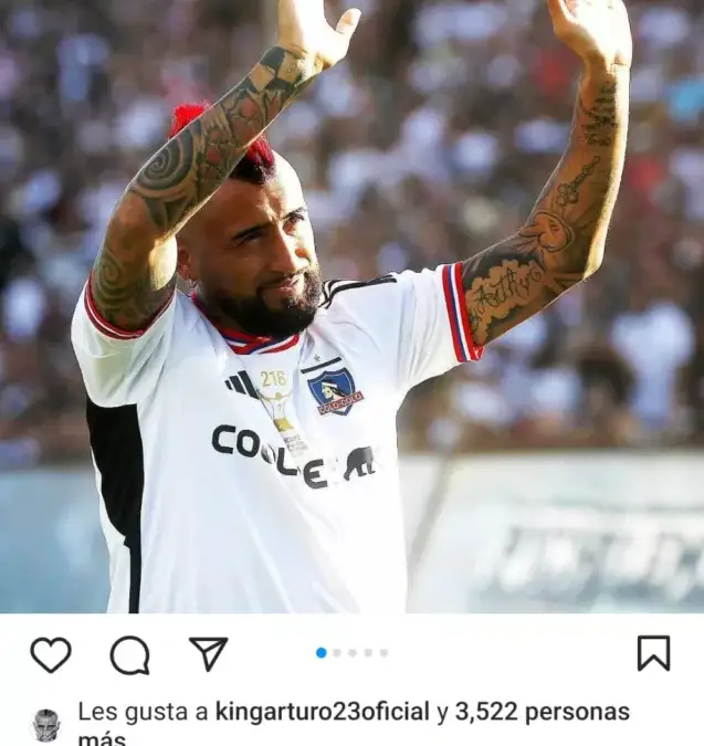 Arturo Vidal le da like a publicación que pide su retorno a Colo-Colo.