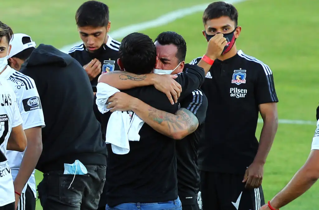 Esteban Paredes una vez que Colo-Colo venció en el duelo por la permanencia.