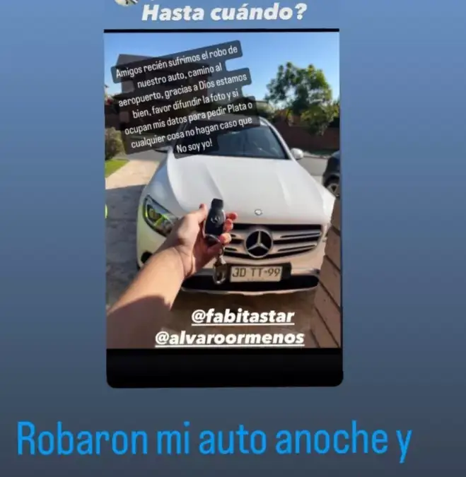 Historia de Instagram de Álvaro Ormeño