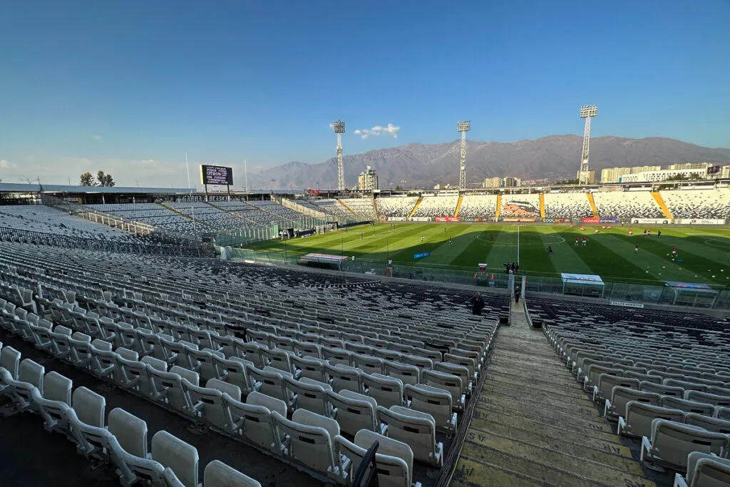 El Estadio Monumental sin público en el partido entre Colo-Colo y Palestino.
