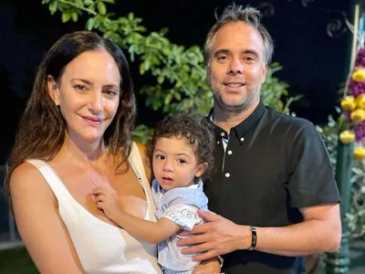 La gran felicidad del colocolino Fernando González junto a su esposa Luciana Aymar